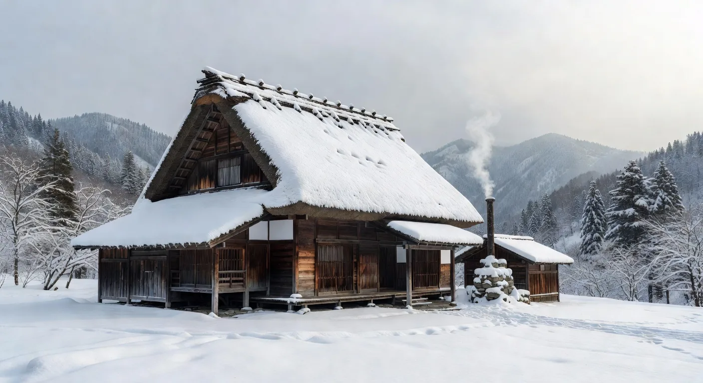 Minka under winter snow